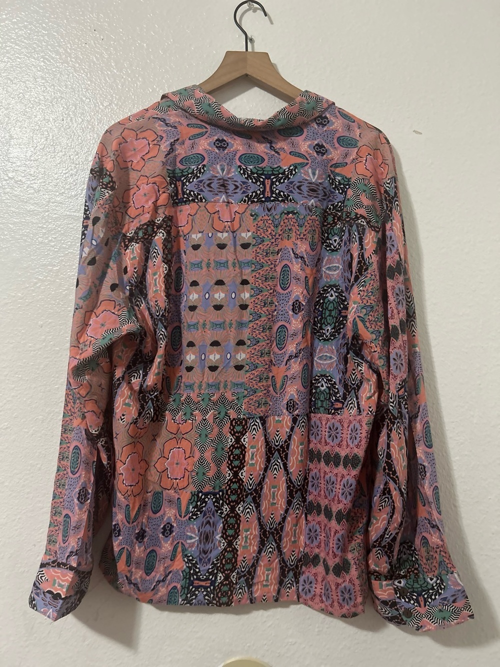 Raga Man Men’s 2XL Abstract Patchwork Button-Up Shirt NWT Boho Retro - Picture 3 of 7